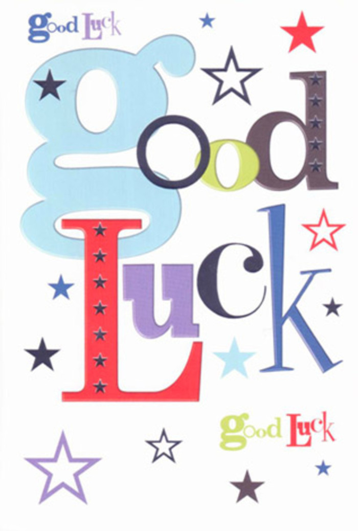 There is a magnetic vitality to this locally designed luck-themed card-a joyful expression that mirrors the energy often found along Romford's bustling High Street. Each letter leaps from the card with its own personality: soft pastel blues suggest calm hope, while strokes of cherry red and moss green infuse the layout with bursts of enthusiasm, recalling seasonal blooms at Romford Flower Market. The composition is playful but balanced, with scattered stars-some vivid, some mere whispers of light-giving the effect of wishes cast into a clear Essex night sky. Broad areas of clean, white space between letters and stars allow each colour to breathe, much like the careful arrangement of flowers in a hand-tied bouquet. This card doesn't simply convey words; it embodies warmth and encouragement, as if quietly championing its recipient from the familiar streets around Gidea Park. It feels like the kind of keepsake you'd slip into the hand of someone about to take their first steps into something new, imbuing the day with hope and Romford pride. The tactile joy of the crisp card stock suggests both quality and intent-a little talisman of support, crafted as thoughtfully as any bespoke bouquet made by Romford Florist.